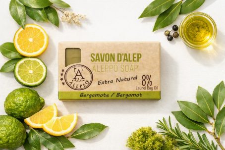 Savon d’Alep Alepeo Bergamote 8% 100g Savon d'Alep Alepeo Bergamote 8% 100g