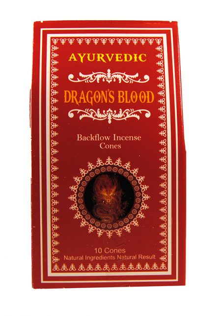 Encens Ayurvedic Dragon’s Blood 10 cônes Backflow