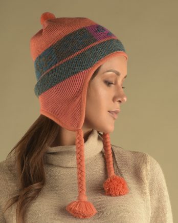 Bonnet Sol Alpaca Orange en baby alpaga