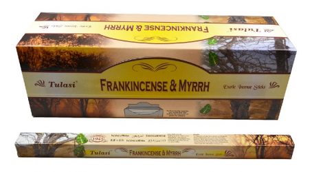 Encens Tulasi Frankincense et Myrrhe 8 bâtonnets