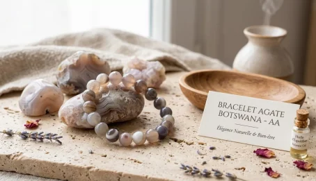 Bracelet Agate Botswana 8mm AA Bracelet Agate Botswana 8mm AA