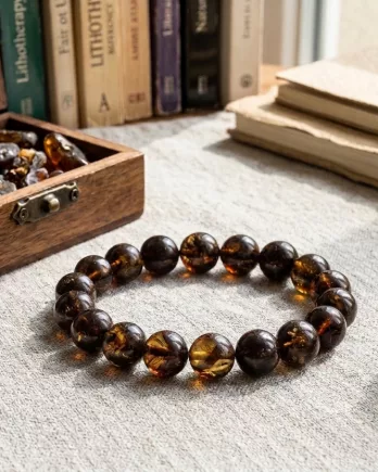 Bracelet Ambre Obscure 8mm – L’authenticité venue de Russie