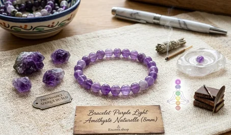 Bracelet Améthyste 8mm Purple Light Bracelet Améthyste 8mm Purple Light
