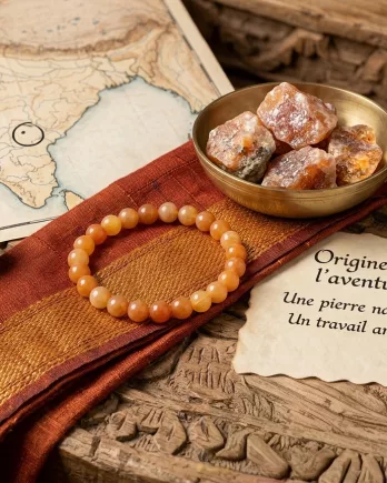 Bracelet Aventurine Orange 8mm – Pierre naturelle d’Inde