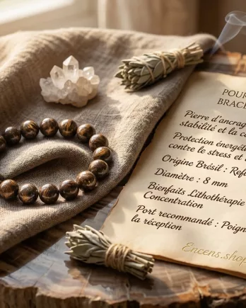 Bracelet Bronzite 8mm : élégance naturelle et énergie protectrice