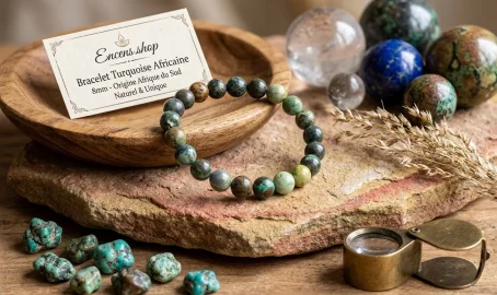 Bracelet Turquoise Africaine 8mm pierre naturelle d’Afrique du Sud Bracelet Turquoise Africaine 8mm pierre naturelle d’Afrique du Sud