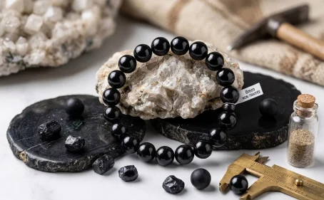 bracelet-spinelle-noire-8mm-sri-lanka bracelet-spinelle-noire-8mm-sri-lanka