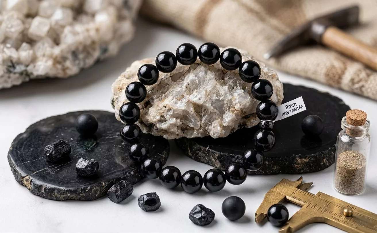 bracelet-spinelle-noire-8mm-sri-lanka