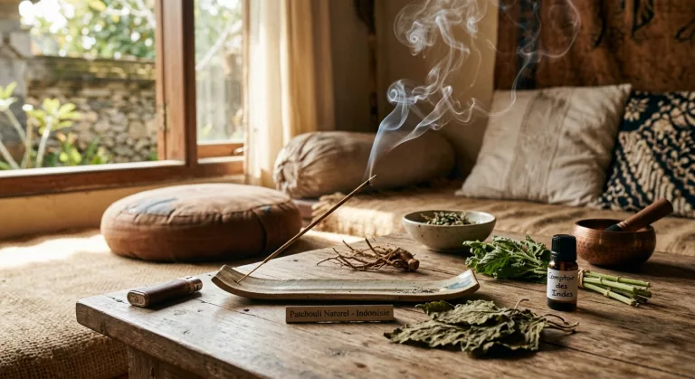 Lire la suite à propos de l’article Encens Patchouli : origines, bienfaits et utilisation complète