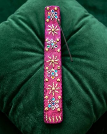 Porte-encens indien artisanal rose : élégance bohème et sérénité
