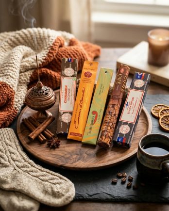Lot d’encens Hiver & Cocooning – 5 parfums chauds et réconfortants