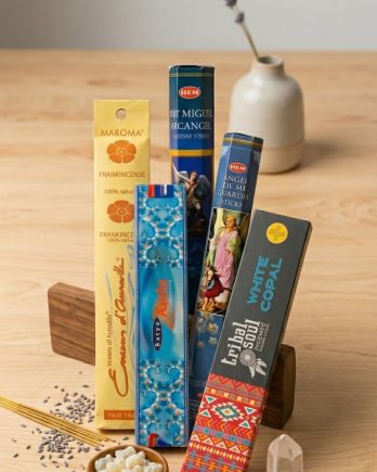 Lot d’encens Rituels Spirituels – 5 encens sacrés pour rituels, prières et pleine lune