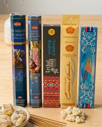 Lot d’encens Rituels Spirituels – 5 encens sacrés pour rituels, prières et pleine lune