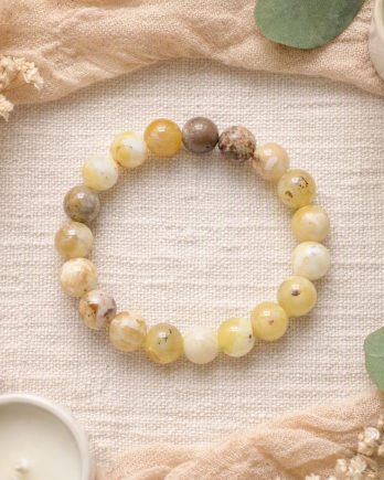 Bracelet opale jaune 8mm Bracelet opale jaune 8mm