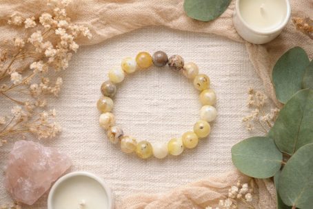Bracelet opale jaune 8mm Bracelet opale jaune 8mm