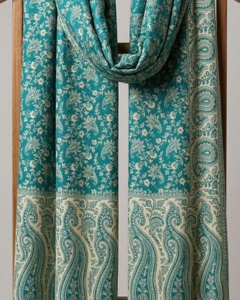 chale indien Châle indien turquoise