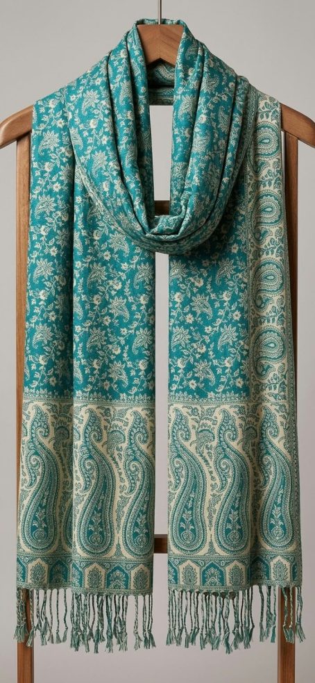 chale indien Châle indien turquoise